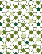 Green Hexagonal Geometric Pattern Rug