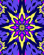 Bold Geometric Floral Pattern Rug