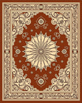 Ornate Floral Medallion Pattern Rug