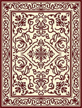 Elaborate Floral Intricate Swirl Pattern Rug