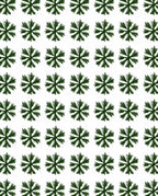 Deep Green Starburst Repeat Rug