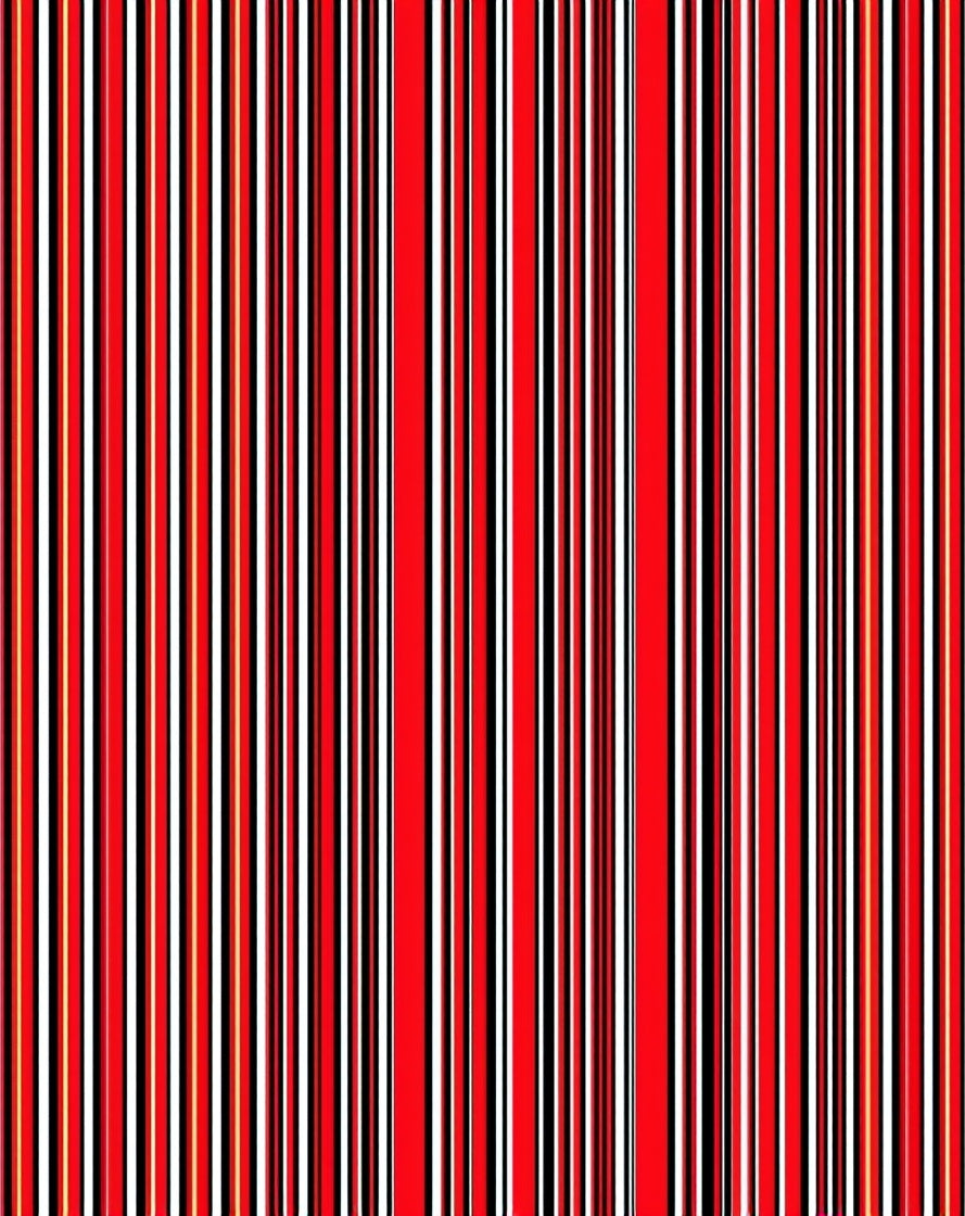 Bold Red Black White Stripe Pattern Rug