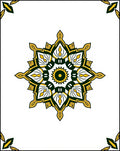 Radiant Eight-Pointed Floral Mandala Rug