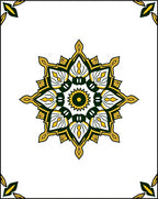 Radiant Eight-Pointed Floral Mandala Rug