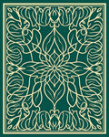 Ornate Leafy Vine Pattern Rug