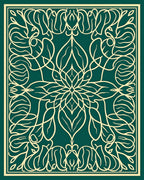 Ornate Leafy Vine Pattern Rug