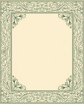 Art Nouveau Vine Scroll Border Design Rug