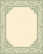 Art Nouveau Vine Scroll Border Design Rug