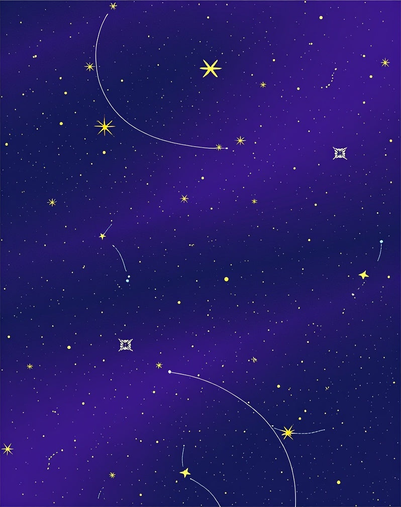 Night Sky Star Constellation Pattern Rug