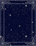 Midnight Celestial Starburst Pattern Rug