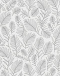 Line Art Botanical Leafy Pattern Rug
