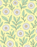 Daisy Floral Art Pattern Rug