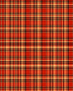 Bold Red Yellow Plaid Design Rug