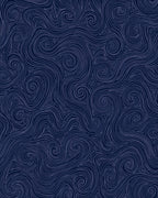 Swirling Navy White Abstract Pattern Rug