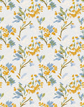 Floral Branches In Yellow And Blue Rug