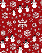 Festive Snowman Snowflake Pattern Rug