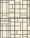 Geometric Grid Black and Cream Design Rug