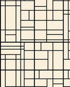 Geometric Grid Black and Cream Design Rug
