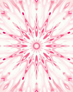 Pink Floral Mandala Pattern Rug