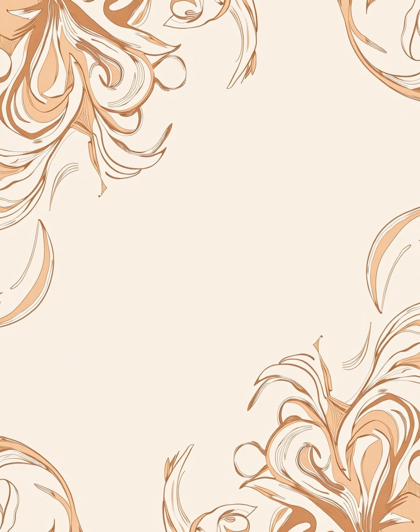 Ornate Swirls in Warm Tones Rug