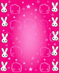 Cute Bunny Star Pattern Design Rug