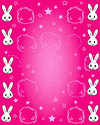 Cute Bunny Star Pattern Design Rug