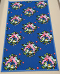 Whimsical Blue Wreath Holiday Rug