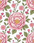 Pink Flower Pattern Floral Design Rug