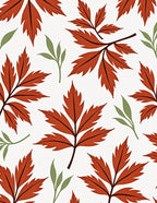 Autumn Leaf Patterned Design Rug