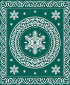 Winter Snowflake Medallion Patterned Rug