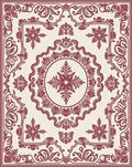 Ornate Floral Foliage Pattern Rug