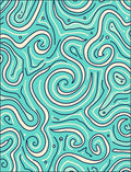Abstract Aqua Swirls Pattern Rug