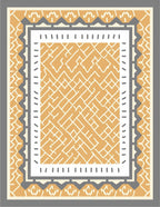 Geometric Maze Border Rug