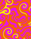 Groovy Swirls Waves Pattern Rug