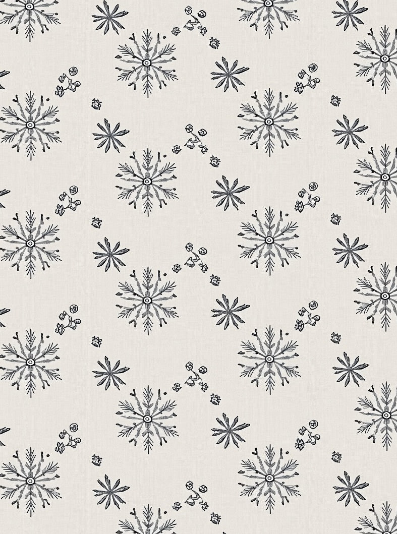 Folk Snowflakes And Buds Pattern Rug