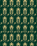 Elegant Gold Floral Stylized Pattern Rug