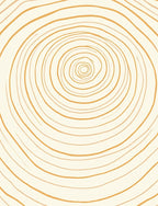 Golden Circular Grain Abstract Rug