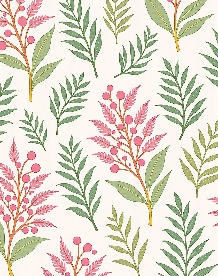 Branches And Berries Floral Whimsy Rug