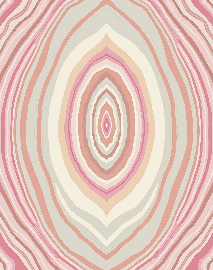 Pink Beige Agate Swirl Harmony Rug