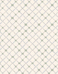 Chic Grid Pattern with Sage Accents Rug