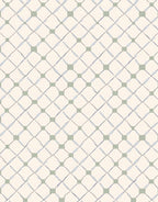 Chic Grid Pattern with Sage Accents Rug