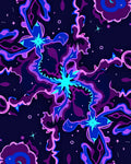 Vibrant Abstract Floral Swirls Design Rug