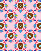 Colorful Floral Medallion Pattern Rug