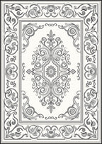 Vintage Floral Scrollwork Classic Design Rug