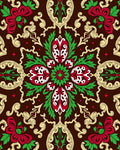 Ornate Floral Pattern Rug