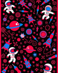 Cosmic Astronaut Rocket Planet Repeating Rug