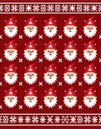 Red And White Christmas Gnome Repeat Rug