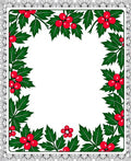 Red Holly Berry Border Rug