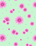 Pink Daisy Floral Pattern Rug