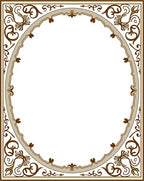 Ornate Scrollwork Classic Border Rug